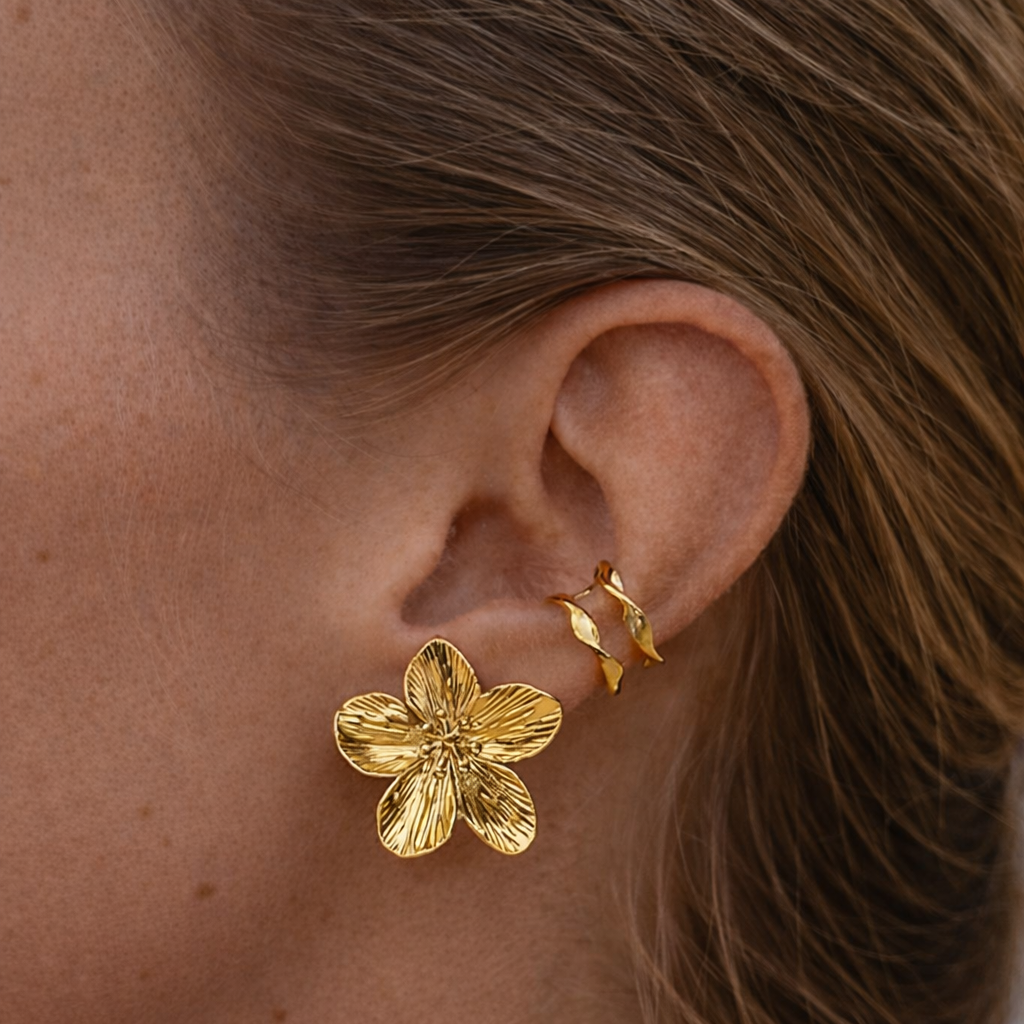 flora shine ohrringe blüten design