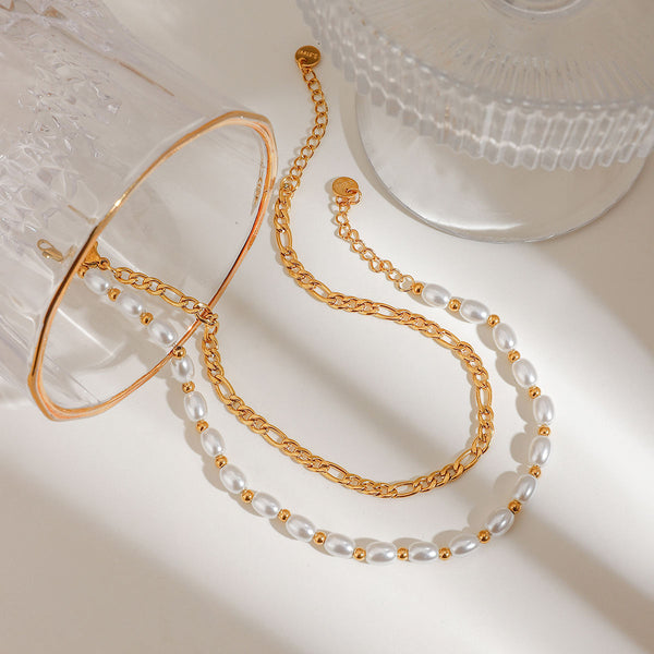 Pearl Chic Fußkettchen Set
