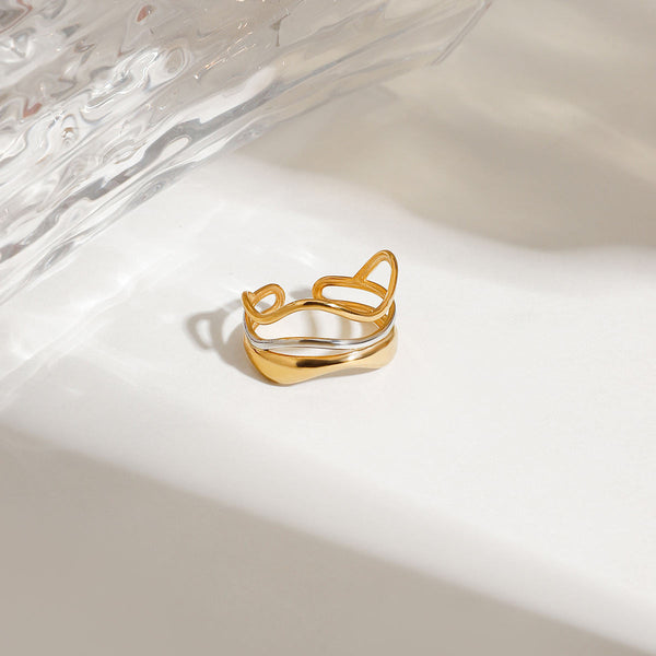 Wave Lines Ring