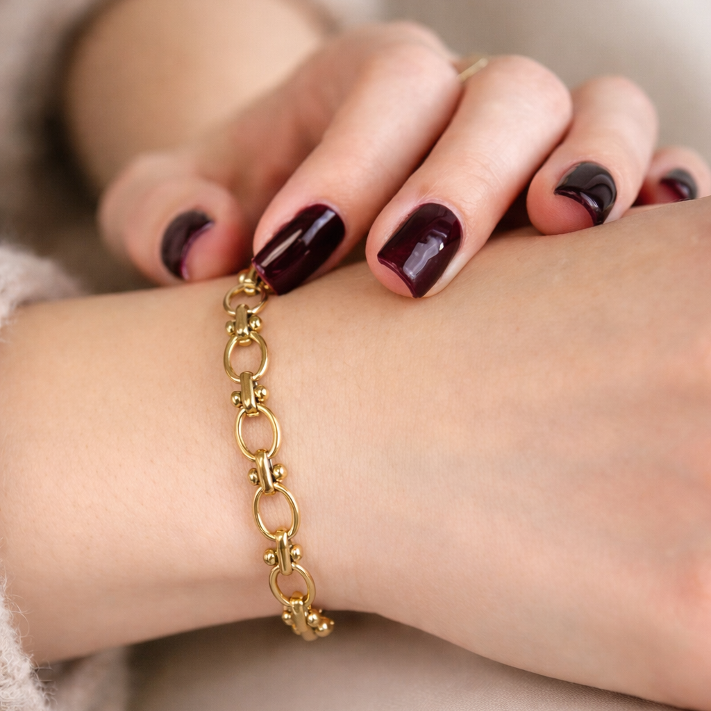 urban chain armband gold edelstahl wasserfest markant