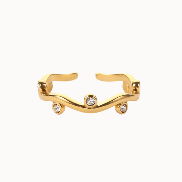 Waves of Sparkle Ring