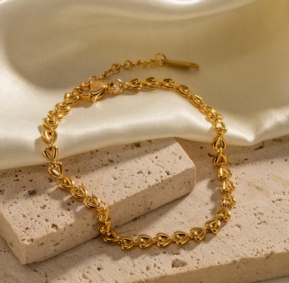 Golden Heartbeats Armband