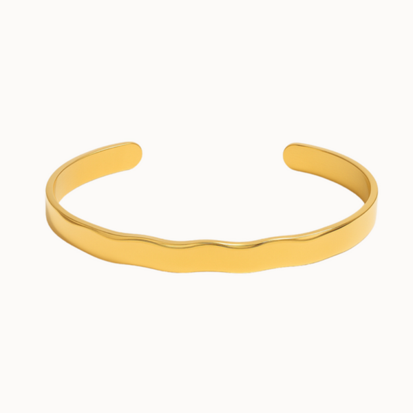 Wave Cuff Armreif - Breit