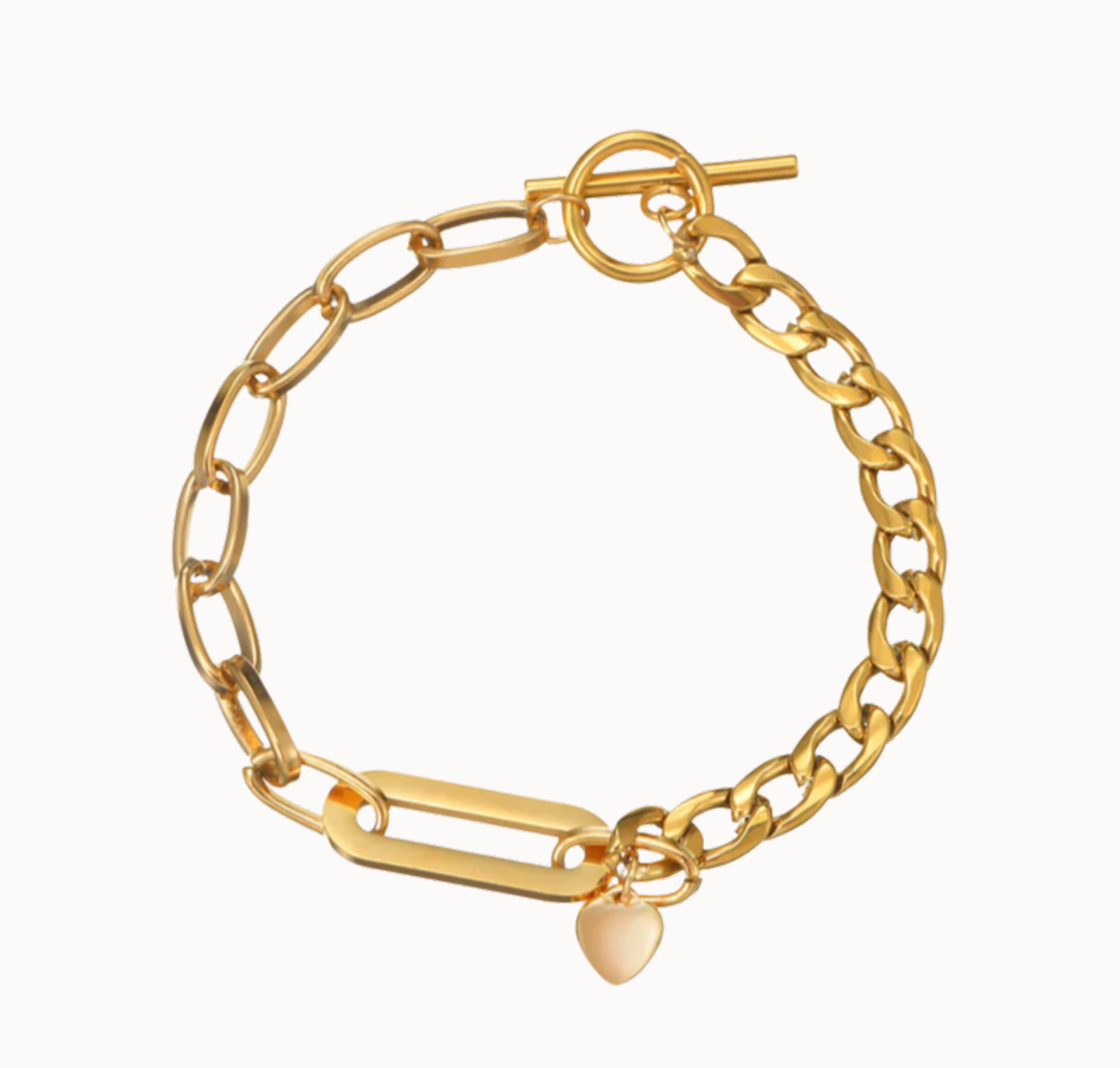 Golden Heart Gliederarmband