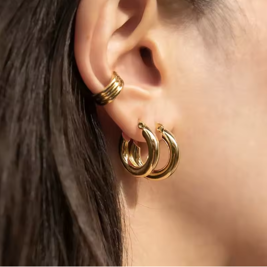 Bold Curve Hoops Creolen