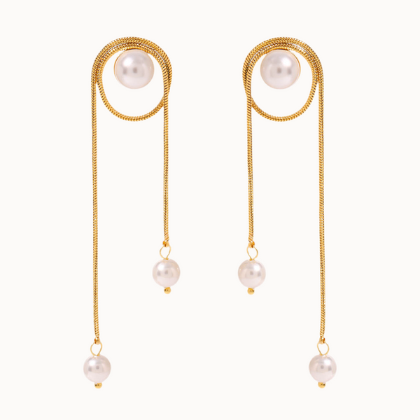Modern Pearl Statement Ohrringe