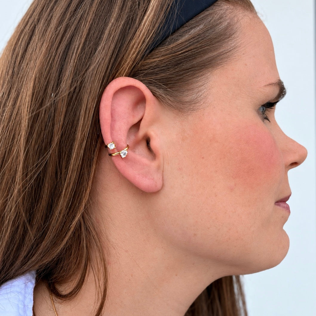 Geometric Drop Ear Cuff