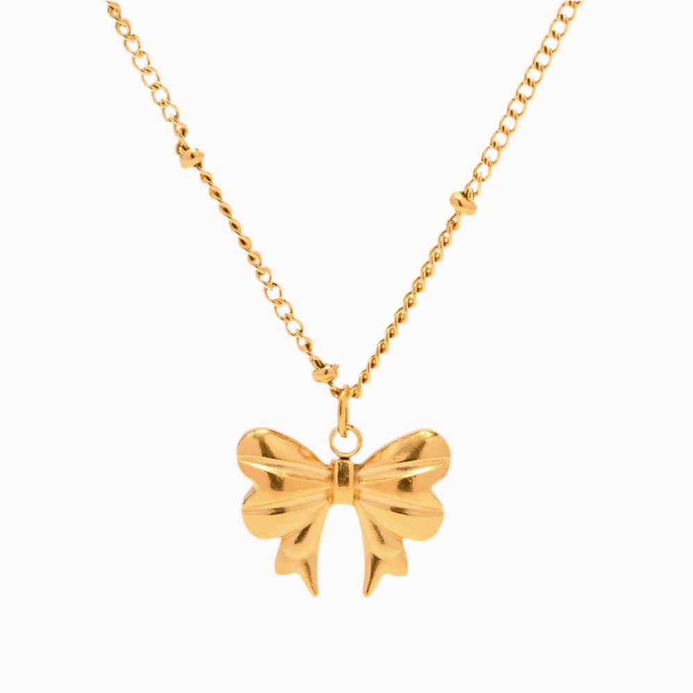 Golden Bow Charm Kette