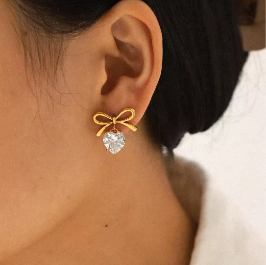 Bow Heart Ohrstecker
