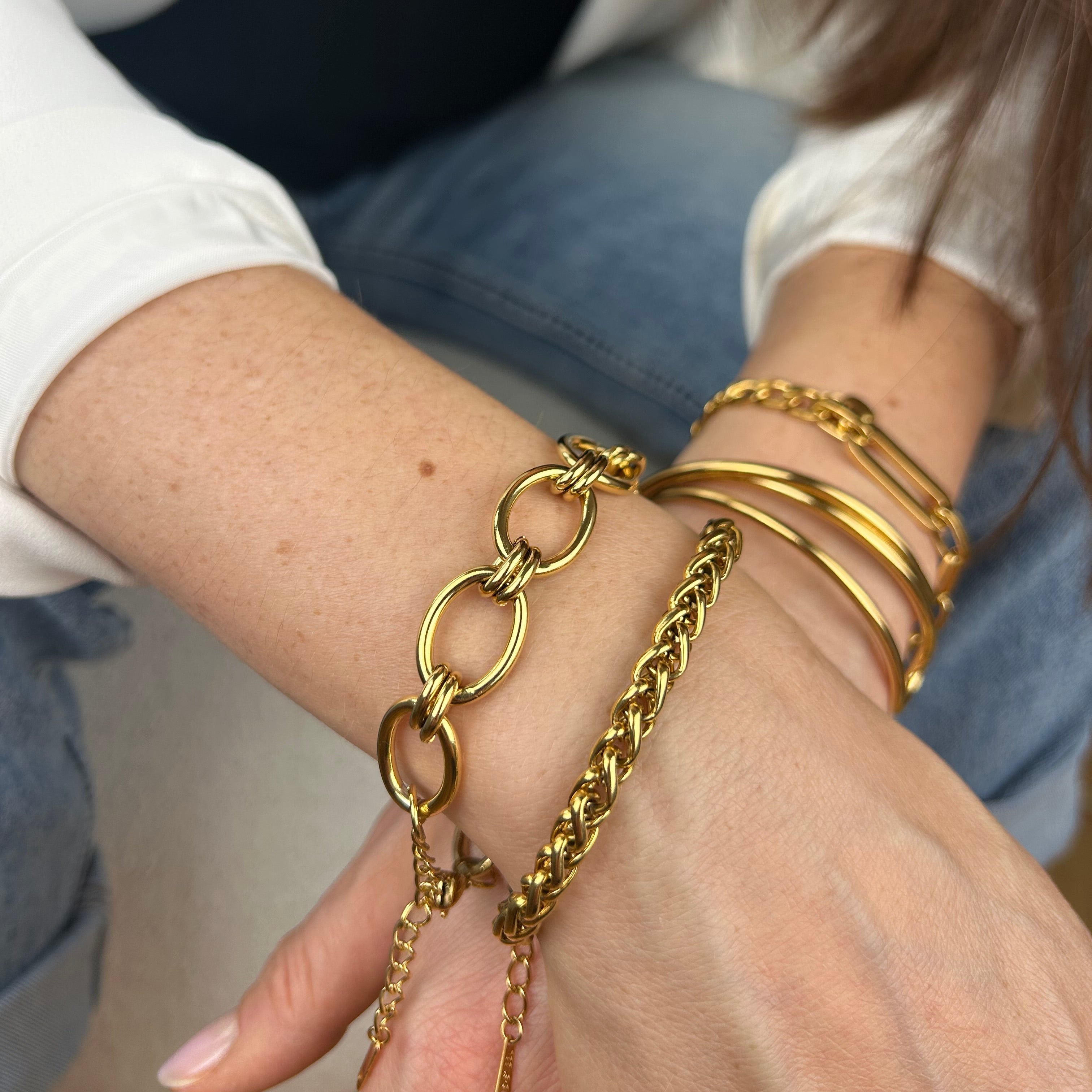 rope bracelet 18k vergoldet modernes design