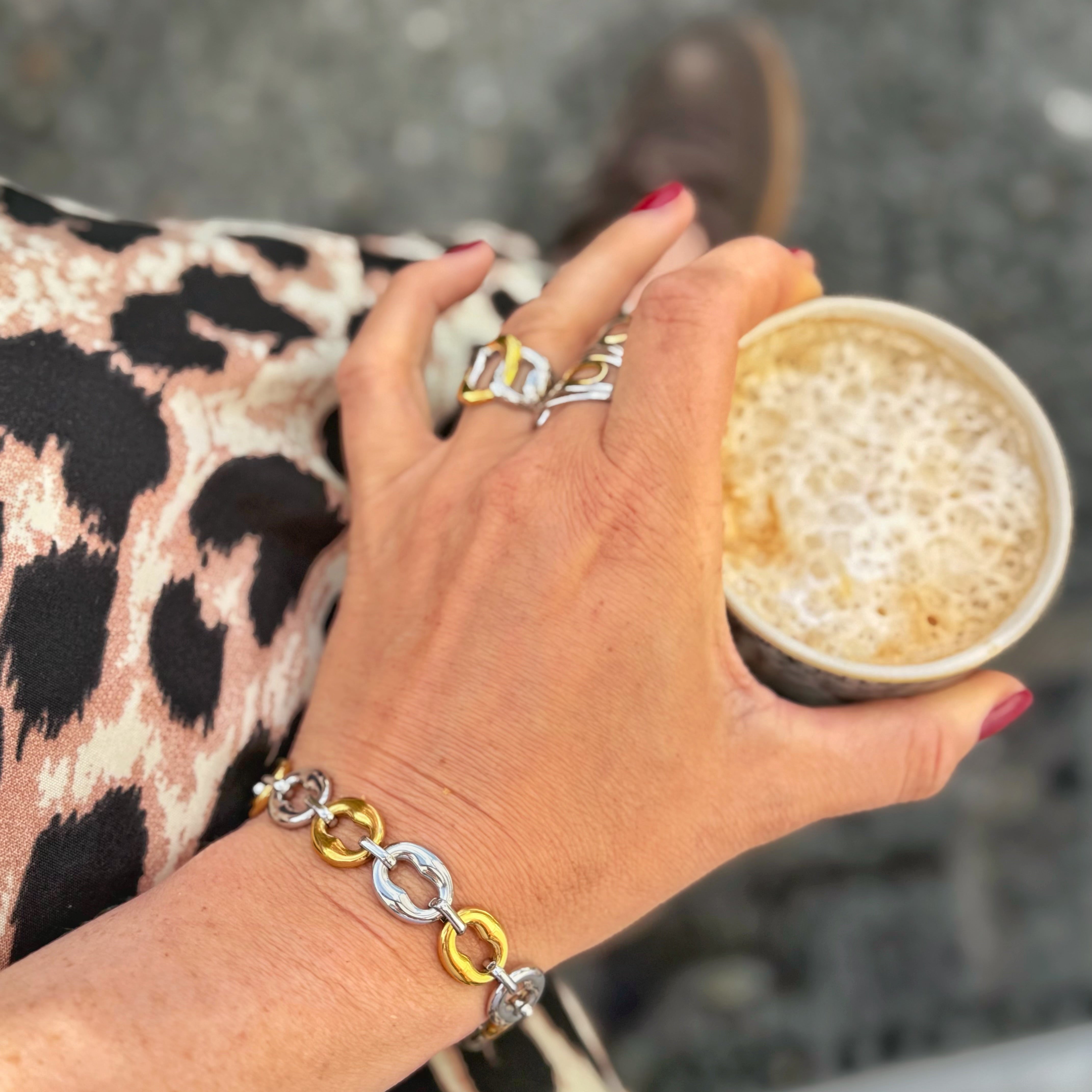 Bicolor Link Ring