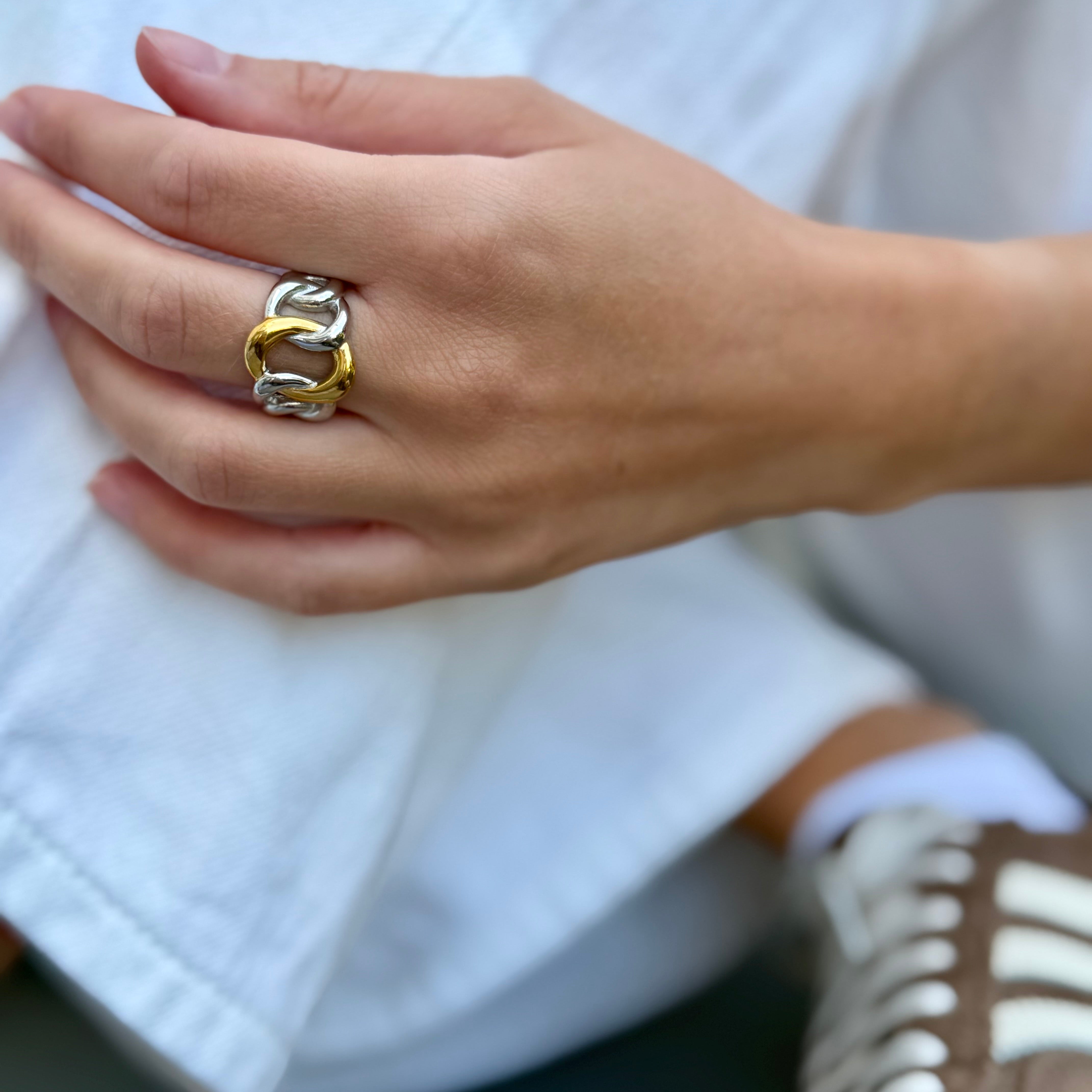 Bicolor Link Ring