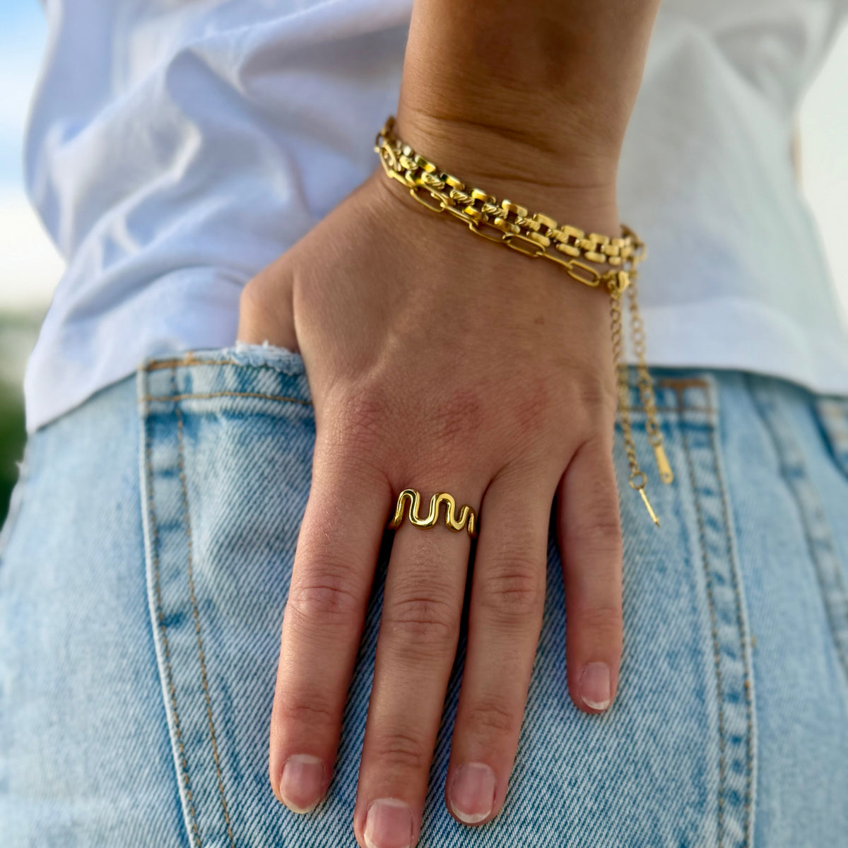 Wide Chain Bracelet