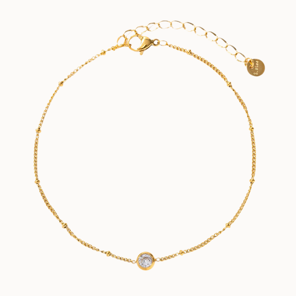 sparkling charm fußkettchen layering style