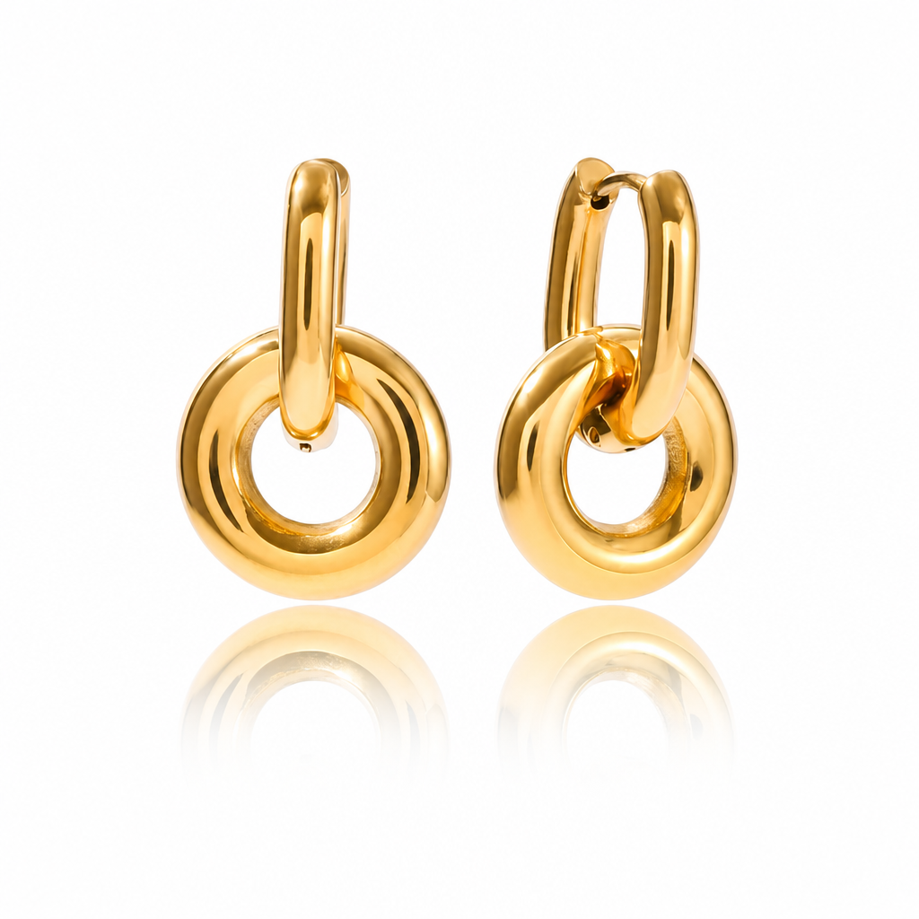 chunky gold hoops gold edelstahl wasserfest