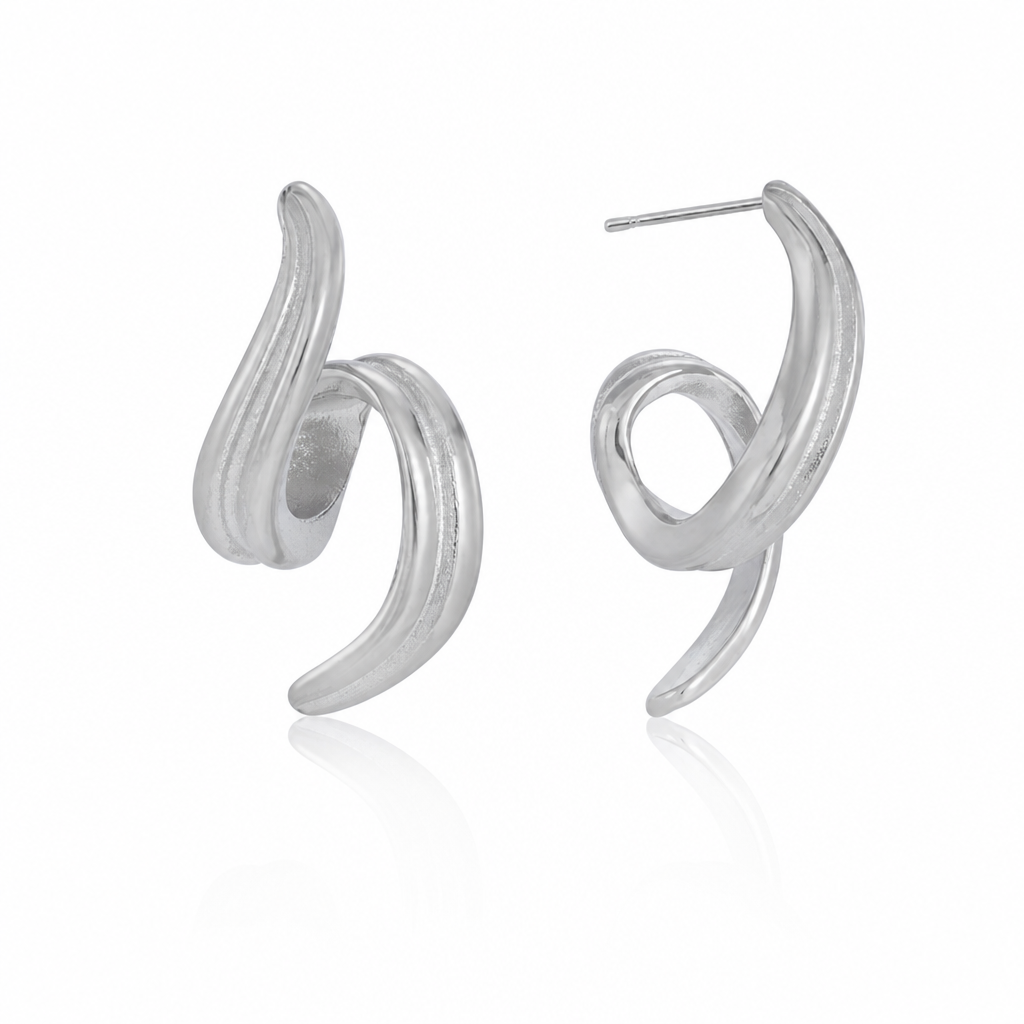 wave creoles silber creole ohrringe edelstahl wasserfest