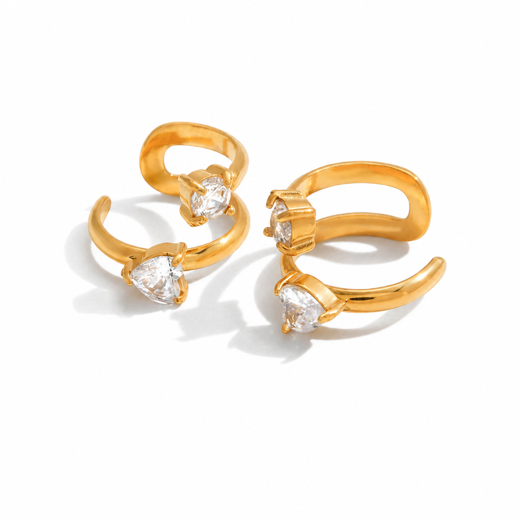 geometric drop earrings gold edelstahl wasserfest kristalle statement ohrringe