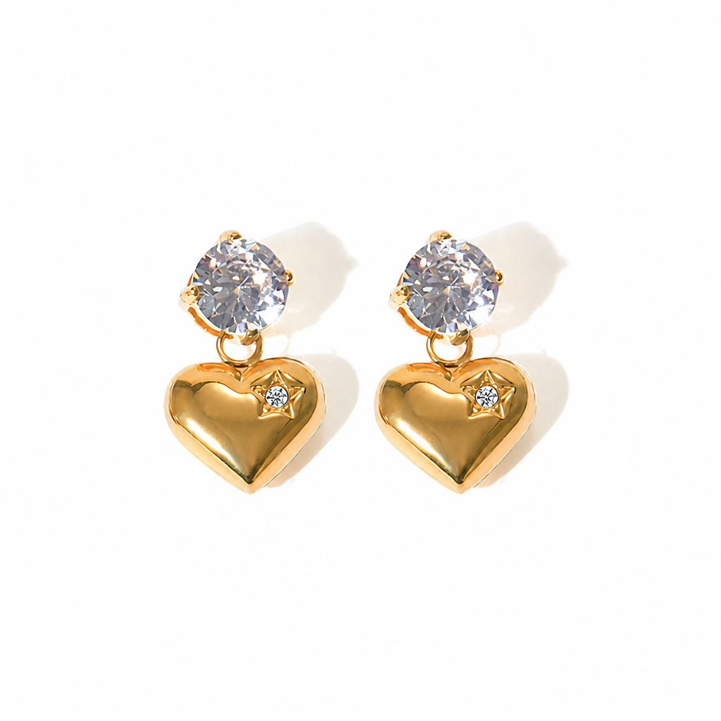 Sparkling Heart Ohrringe