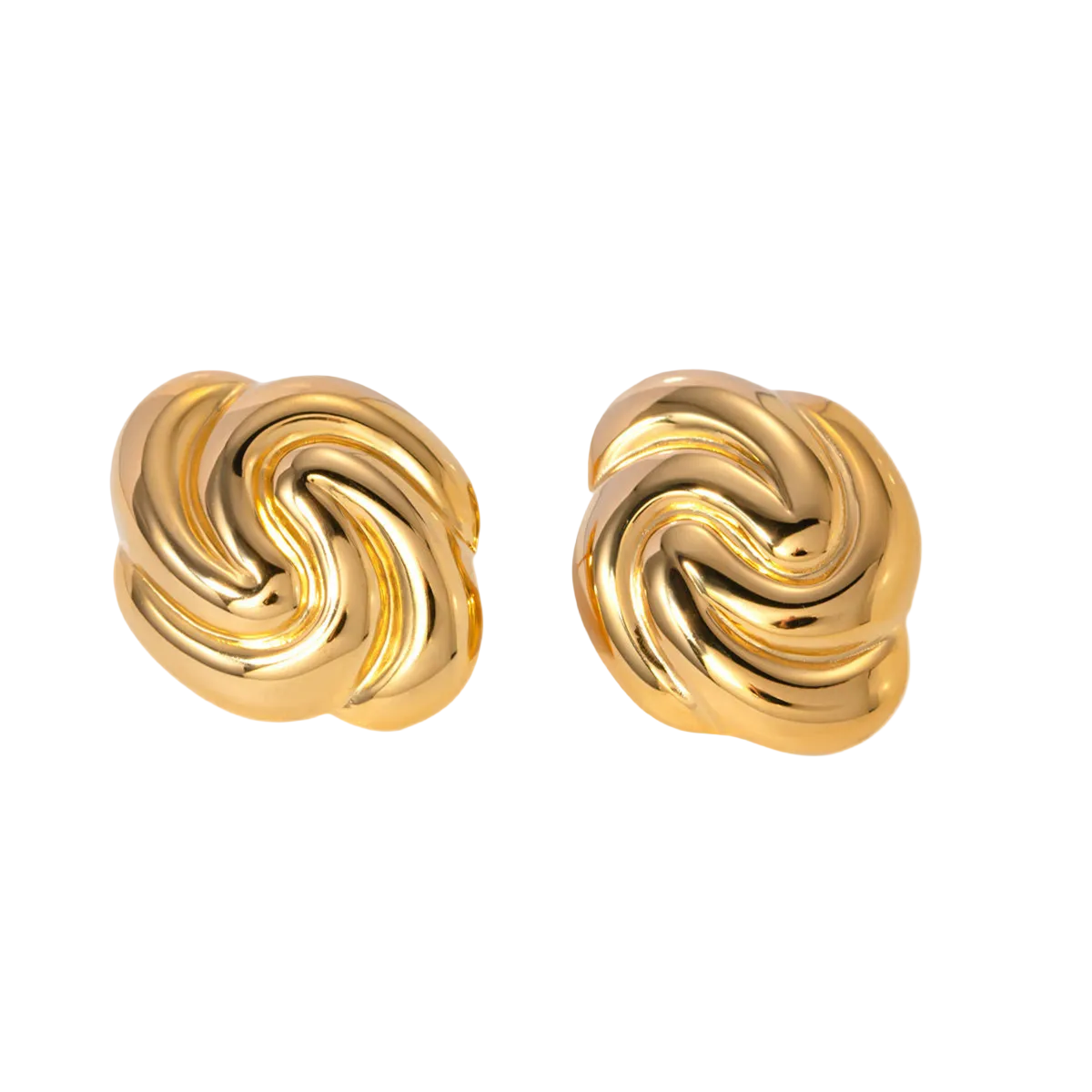 golden swirl urban style ohrringe hypoallergen