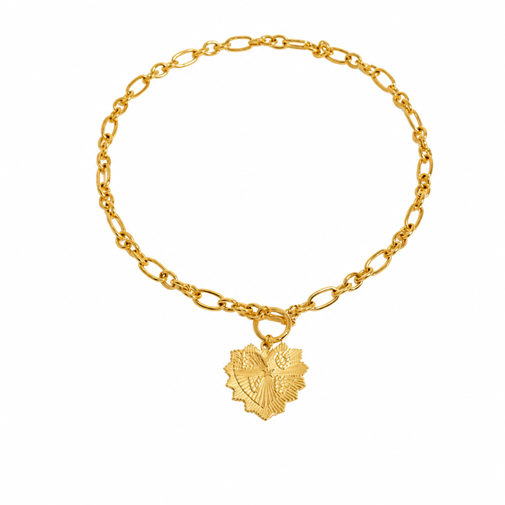Golden Love Statement Kette