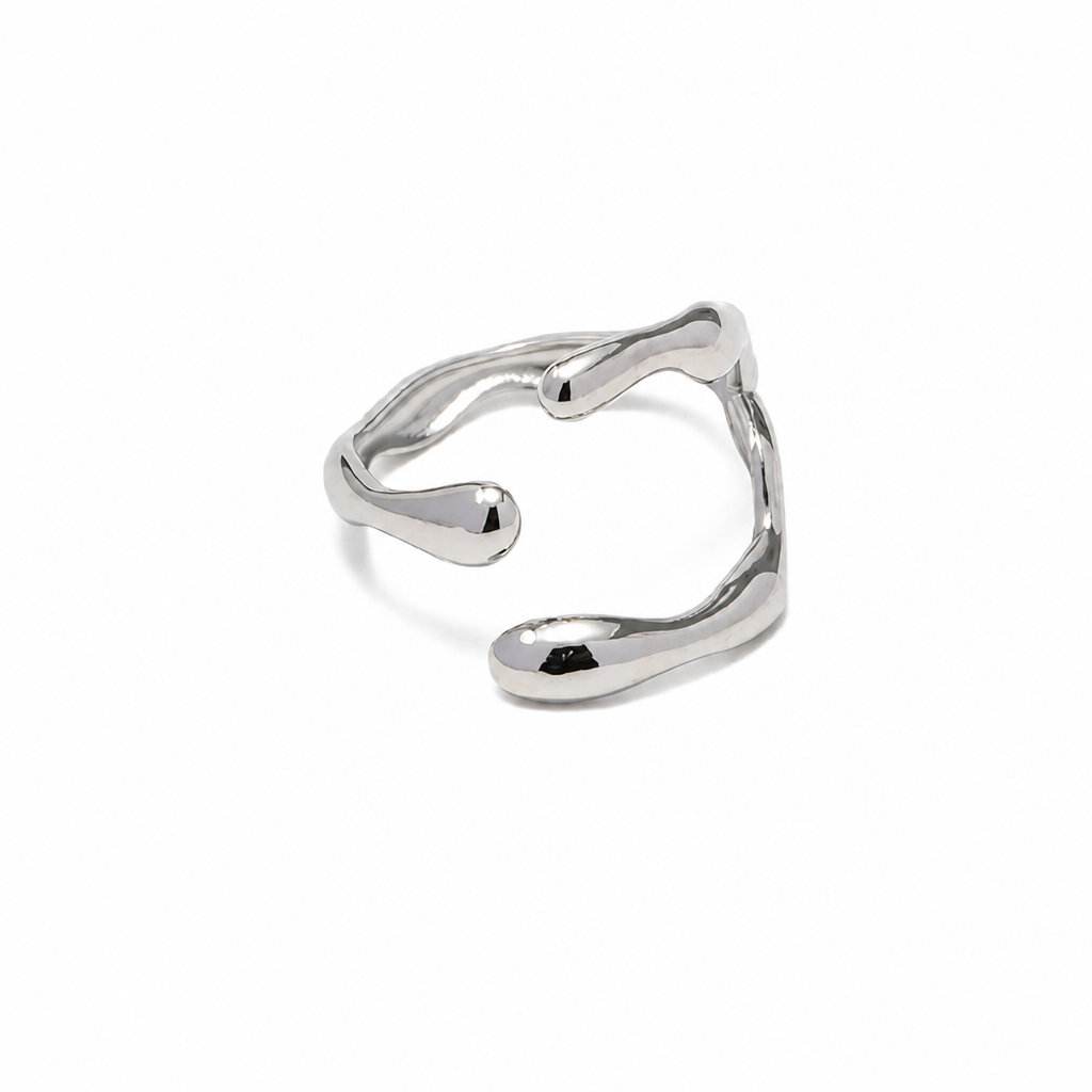 open curve ring edelstahl minimalistisch offen wasserfest