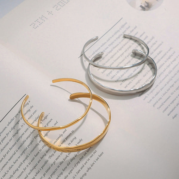 Wave Cuff Armreif - Breit