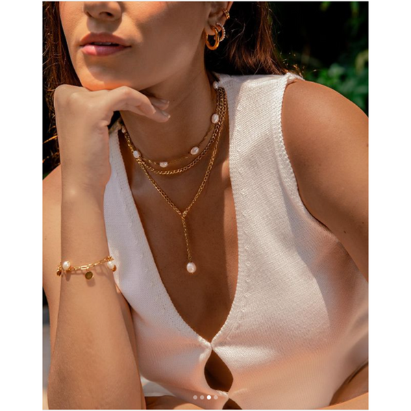 Pearl Charm Armband