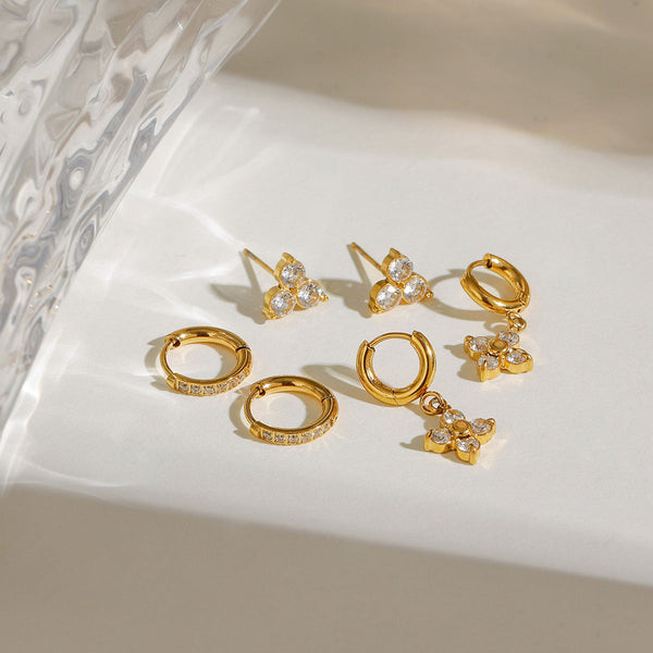 Golden Sparkle Ohrring-Set
