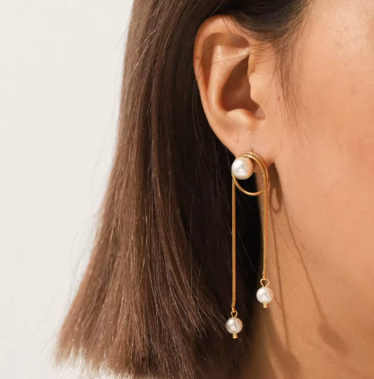 Modern Pearl Statement Ohrringe