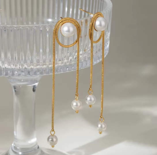 Modern Pearl Statement Ohrringe